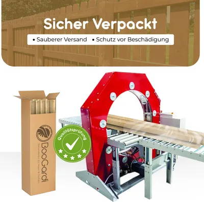 Produktbild von BooGardi Imprägnierte Holzpfosten · 18 Größen · 9x9x200 cm 2 Stück · Vierkantpfosten mit flachem Kopf · Kiefer · Kantholz Balken