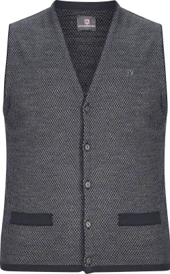 Produktbild von Jan Vanderstorm Strickweste TANE Herren 1615 dunkelblau 56/58