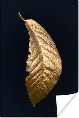 Produktbild von MuchoWow® Poster Baum - Blatt - Gold 40x60 cm - Plakate für die Wand - Poster Babyzimmer