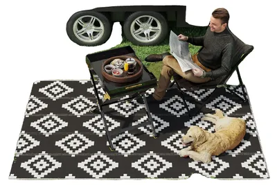 Immagine prodotto di Tappeto da esterno, motivo geometrico, tessuto resistente, tappeto da giardino