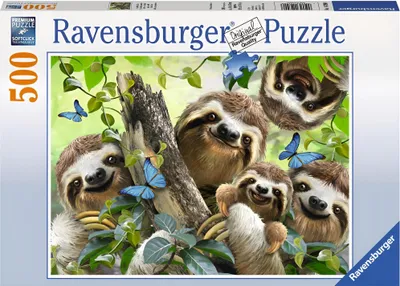 Image de 500 pièces Ravensburger Puzzle Faultier Selfie 14790