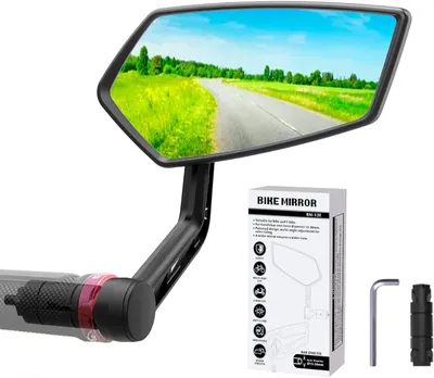 Productafbeelding van Stuureindspiegel fiets extra groot - Slagvast echt glas