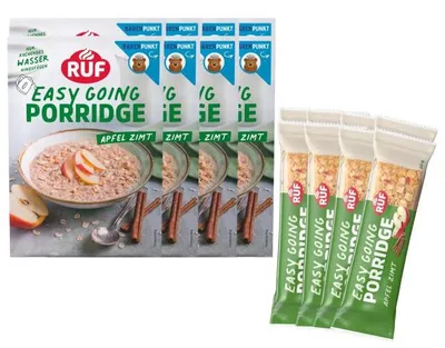 Produktbild von RUF Apfel Zimt Porridge + Riegel (16 Stück)