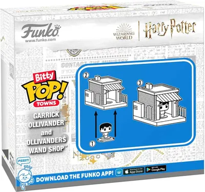 Produktbild von Harry Potter Towns Garrick Ollivander and Ollivanders Wand Shop Bitty Pop! Funko