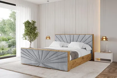 Produktbild von ALTDECOR Polsterbett mit Bettkasten - ENZO6-Z - 180x200 Hellgrau- Bett mit Kopfteil und Fußteil, Boxbett ohne Matratze, Doppelbett mit Stauraum
