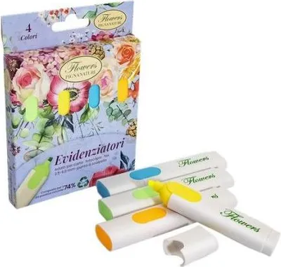 Obrázok produktu pre Pigna 023243000, 4 kusov, Modrá, Zelená, Oranžová, Žltá, Hrot dláta, Recyklovaný plast, Obdĺžnik, 5 mm