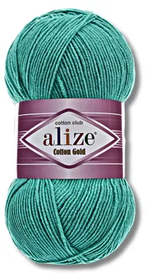 Immagine prodotto di Alize 1x 100 g Lana Cotone Gold, tinta unita, uncinetto, lavoro a maglia (610)