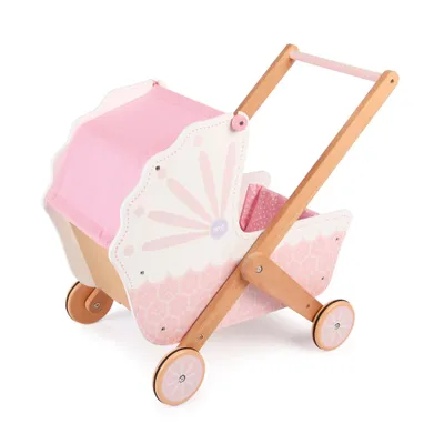 Produktbild von Tidlo Puppenwagen 3-in-1 Holz Vintage Rosa Kinderwagen