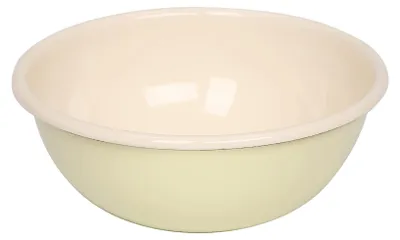 Emaille Küchenschüssel 16 cm, pastelgelb, 0,6 L