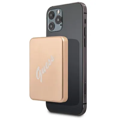Produktbild von GUESS MagSafe Wireless Kabelloses Laden Powerbank 3.000 mAh Gold