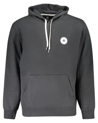 Produktbild von Schwarzes Herren-Sweatshirt: Langarm-Hoodie mit Kängurutasche