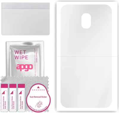 Produktbild von apgo Rückseite Schutzfolie, klar, kompatibel mit Samsung Galaxy J3 (2017), Hinten Hydrogel-Displayschutzfolie mit Positionierhilfe, kratzfest, einfache Montage