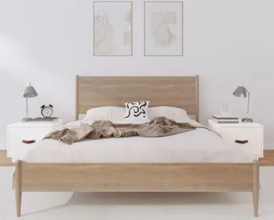 Produktbild von Nachttische 2 Stk. Weiß 40x34x35 cm Massivholz Kiefer , Nachttische & -schränke Design 2024