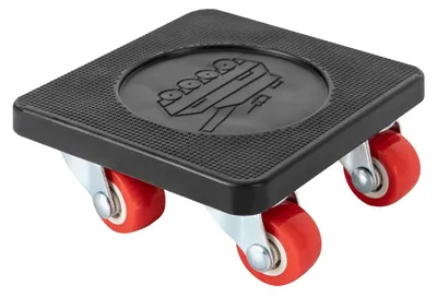 Image de Rouleau de transport pour meubles, capacité de charge 400 kg, roues pivotantes à 360°, noir