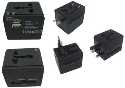 Obrázek produktu pro Univerzální cestovní adaptér, 2 USB porty