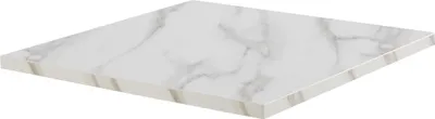 Image de Plateau de table stratifié carré 60 x 60 cm en marbre blanc - Oviala Rivoli