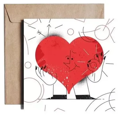 Produktbild von Karte „Heart Monster“ / Herzmonster JST07 – Pieskot