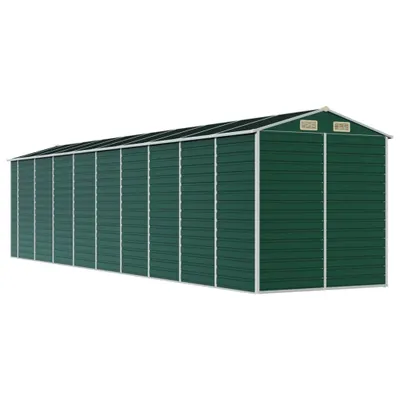 Image de Abri de jardin vert 191x810x198 cm acier galvanisé