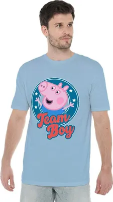 Obrázek produktu pro Prasátko Peppa - Tričko "Team Boy" pro muže/dámy uni TV21670 (XL) (modrá)
