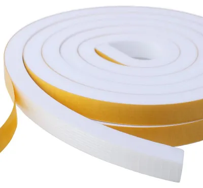Produktbild von Zugluftstopper Türdichtung Fensterdichtung selbstklebend - 25 x 10 mm - 4 m - Weiß - Für Türen und Fenster