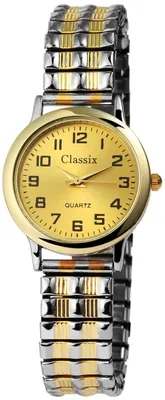 Produktbild von Classix 1700011-001 Analog Damenuhr Metallzugband bicolor