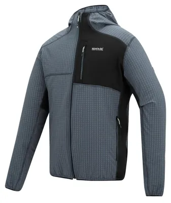 Produktbild von Regatta Alven Strickfleecejacke mit Kapuze für Herren, Größe:L, Farbe:Dark Storm