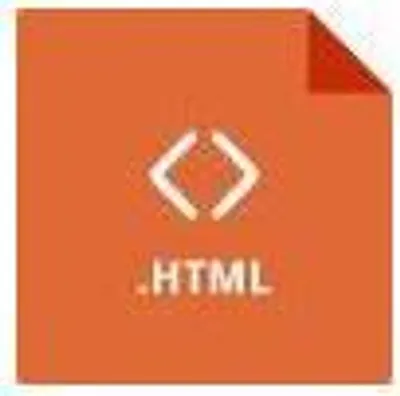 An icon representing an HTML file.