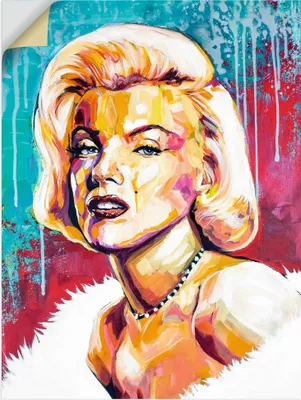 Produktbild von ARTland Wandbild, selbstklebend Glamour-Gesicht Größe: 45x60 cm