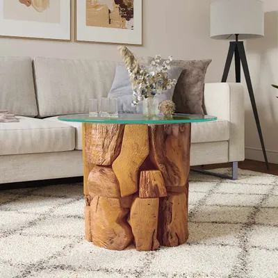 Produktbild von Maison Exclusive - Couchtisch Massivholz Teak Treibholz 60 cm