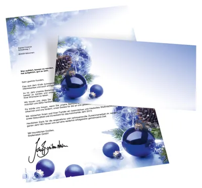 Image de sigel Weihnachts-Umschlag "Blue Harmony", DIN lang, 90 g/qm