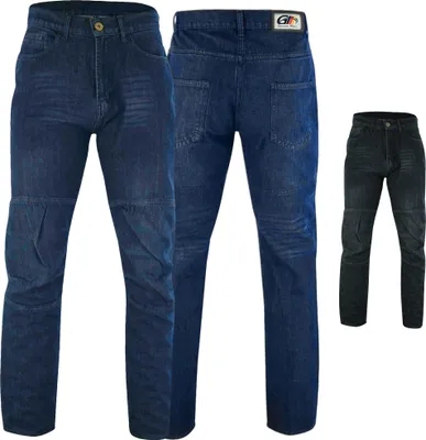Produktbild von Herren Motorradjeans Motorradhose Futter Aramidfasern Jeans inkl. Protektoren, Jeansgröße:W40 / L34, Farbe:Blau