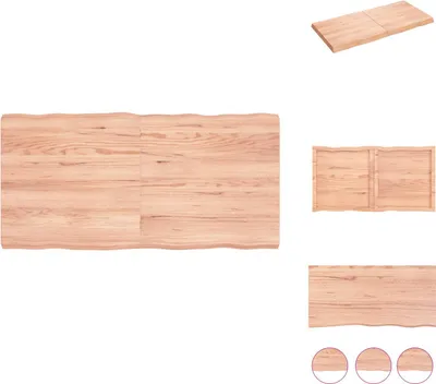 Immagine prodotto di vidaXL Piano da tavolo 120x60x(2-6) cm in legno massiccio trattato bordo albero - Piani da tavolo