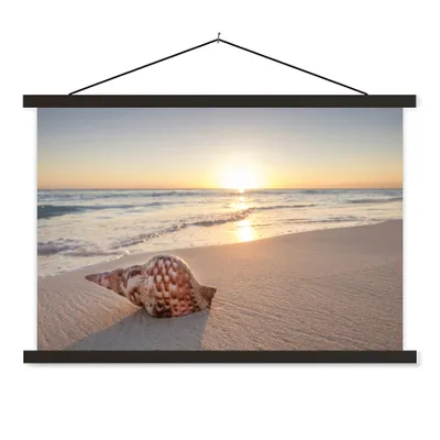 Produktbild von MuchoWow® Textilposter Muschel - Strand - Himmel 150x100 cm mit schwarzem Rahmen - Schlafzimmer