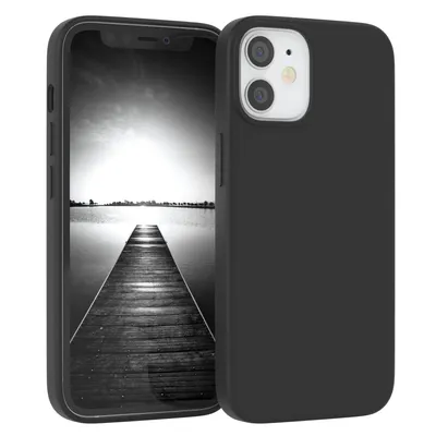 Produktbild von EAZY CASE Silikonhülle für Apple iPhone 12 Mini Silikon Backcover Schutz in Schwarz