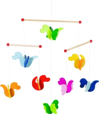 Produktbild von Goki Mobile Drachen aus Holz, bunt und beweglich, für das Kinderzimmer, Modell 52950