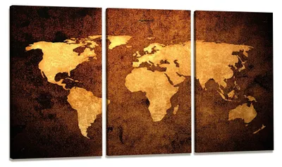 Immagine prodotto di Solidchoice - Mappa del mondo su tela, decorazione da parete, 160 x 90 cm