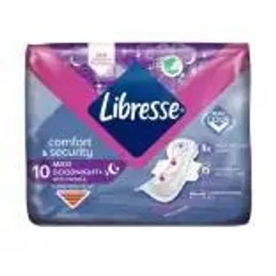 Image de Libresse Serviettes hygiéniques Maxi Goodnight Wing 10 pièces