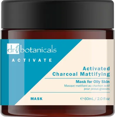 Zdjęcie produktu dla Dr. Botanicals Dr Botanicals Aktywująca maseczka matująca z węglem drzewnym do skóry tłustej – 60 ml