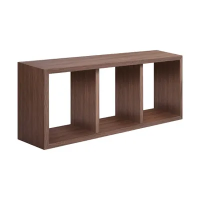 Produktbild von Moderne Wandregal Tristano mit 3 rechteckigen Fächern - Wenge
