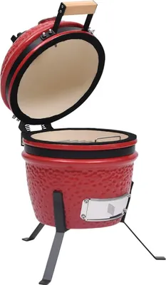 Produktbild von vidaXL 2-in-1 Kamado-Grill Smoker Keramik 56 cm Rot