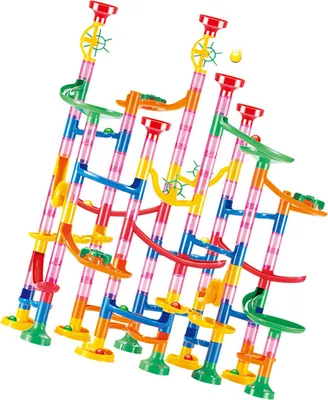 Obrázok produktu pre Stavebné bloky Marble Run, trojrozmerná hračka na pretekársku dráhu DIY, stavebná hračka