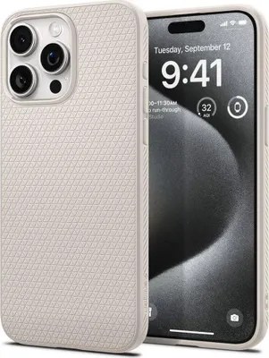 Produktbild von Spigen Liquid Air, Cover, Apple, iPhone 15 Pro, 15,5 cm (6.1"), Titan