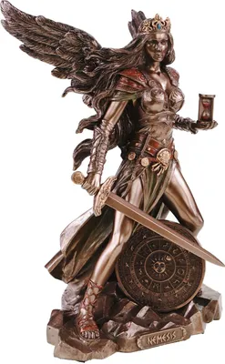Produktbild von Nemesis Göttin der Rache Skulptur Griechische Mythologie Veronese Figur bronz.