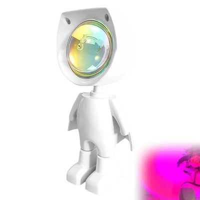 Produktbild von 7 Farben LED Astronaut Sonnenuntergangslampe, 360° drehbare Projektionslampe für Schlafzimmer, Wohnzimmer, Party, Fotografie, Touchsteuerung