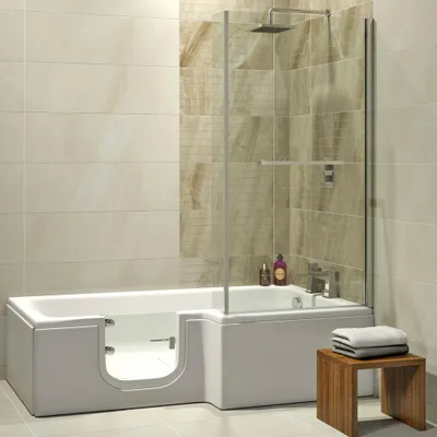 Produktbild von Solarna Badewanne mit Tür/Seniorenbadewanne 170 x 85/70 x 53 cm, rechts