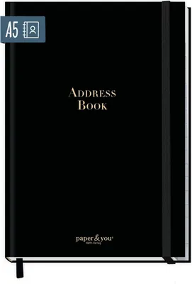 Produktbild von paper&you Adressbuch / A5 / Black Edition / vom Häfft-Verlag