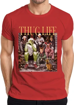 Produktbild von Thug Life Retro Weihnachtsfilme - Weihnachten Christmas Xmas Herren T-Shirt, Rot, XXL