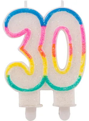 Produktbild von Glitzerkerze 30
