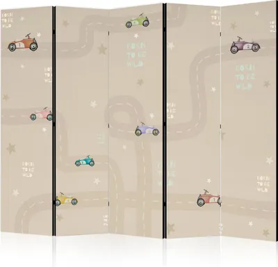 Obrázok produktu pre Paraván pre deti 225x172 cm 5-dielny biely