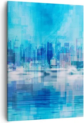 Produktbild von Bild auf Leinwand - Leinwandbild - Einteilig - Stadt Aussicht Wasser - 50x70cm - Wand Bild - Wanddeko - Wandbilder - Leinwanddruck - Wanddekoration - Leinwand bilder - Wandbild - PA50x70-3488
